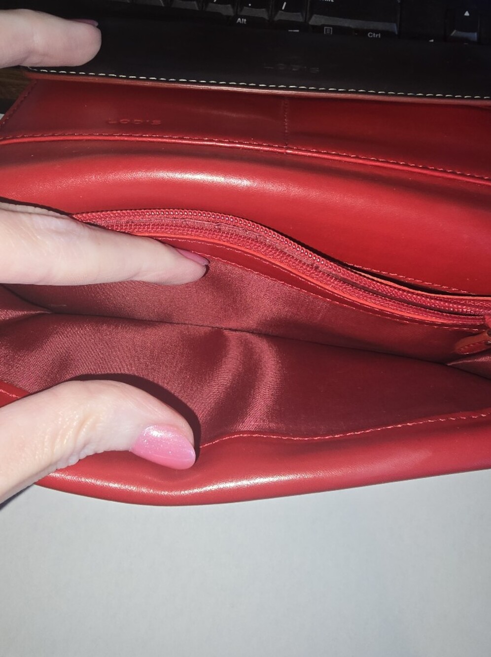 🔥 Lodis Black Leather Continental Wallet -Butter Soft- Red Interior - Picture 8 of 12